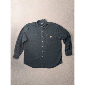 Vintage Lee Sport Green Bay Packers Shirt Mens XL Corduroy Long Sleeve Button